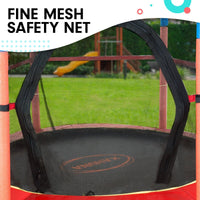 4.5ft Trampoline Round Free Safety Net Spring Pad Cover Mat Outdoor Red Sports & Fitness Kings Warehouse 