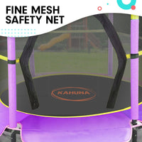 4.5ft Trampoline Round Free Safety Net Spring Pad Cover Mat Outdoor Yellow Purple Sports & Fitness Kings Warehouse 