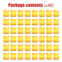 48PCS Flameless LED Tea Light Tealight Candle Wedding Decoration Kings Warehouse 