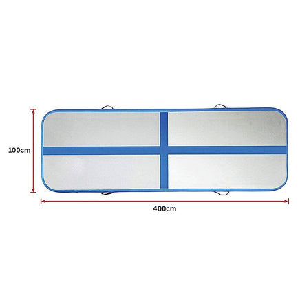 4m Inflatable Air Track Gym Mat Airtrack Tumbling Gymnastics Tumbling with Pump Kings Warehouse 