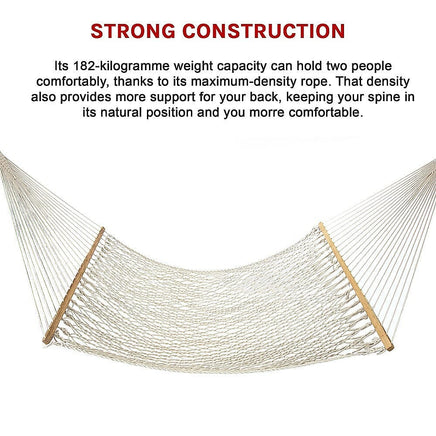 4m Traditional Cotton Rope Hammock with Hanging Hardware Home & Garden Kings Warehouse 