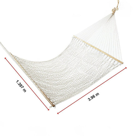 4m Traditional Cotton Rope Hammock with Hanging Hardware Home & Garden Kings Warehouse 
