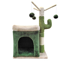4Paws Cat Tree Scratching Post House Furniture Bed Cactus Play 70cm Green Afterpay Day: Pet Paradise Kings Warehouse 