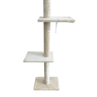 4Paws Cat Tree Scratching Post House Furniture Bed Luxury Plush Play 230cm - Beige Afterpay Day: Pet Paradise Kings Warehouse 