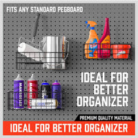 4Pc Pegboard Baskets Set Storage Bins Peg Board Organizer 4 Size Display Hangers Home & Garden Kings Warehouse 