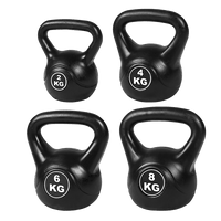 4pcs Exercise Kettle Bell Weight Set 20KG Sports & Fitness Kings Warehouse 