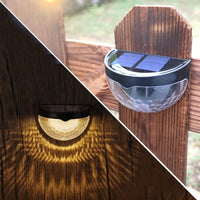 4PCS Solar Powered LED Wall Lights Door Fence Lights Outdoor Garden Lamp Light Kings Warehouse 