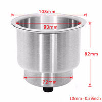 4PCS Stainless Drink Cup Holder Insert for Boat/Car/Truck RV/Camper/Yacht/Sofa Kings Warehouse 