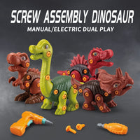 4PCS Take Apart Dinosaur Drill Kids Learning Construction Building Toys Gift Kings Warehouse 