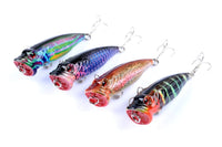 4X 6.5cm Popper Poppers Fishing Lure Lures Surface Tackle Fresh Saltwater Kings Warehouse 