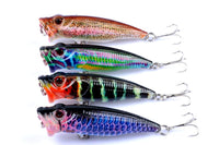 4X 6.5cm Popper Poppers Fishing Lure Lures Surface Tackle Fresh Saltwater Kings Warehouse 