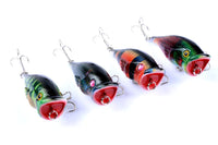 4X 6.5cm Popper Poppers Fishing Lure Lures Surface Tackle Fresh Saltwater Kings Warehouse 