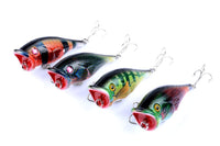 4X 6.5cm Popper Poppers Fishing Lure Lures Surface Tackle Fresh Saltwater Kings Warehouse 