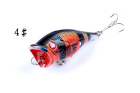 4X 6.5cm Popper Poppers Fishing Lure Lures Surface Tackle Fresh Saltwater Kings Warehouse 