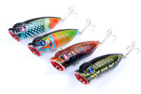 4X 6.5cm Popper Poppers Fishing Lure Lures Surface Tackle Saltwater Kings Warehouse 