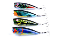 4X 6.8cm Popper Poppers Fishing Lure Lures Surface Tackle Saltwater Kings Warehouse 