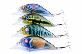 4x 7.5cm Popper Crank Bait Fishing Lure Lures Surface Tackle Saltwater Kings Warehouse 