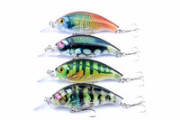 4x 7.5cm Popper Crank Bait Fishing Lure Lures Surface Tackle Saltwater Kings Warehouse 