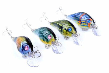 4x 7.5cm Popper Crank Bait Fishing Lure Lures Surface Tackle Saltwater Kings Warehouse 