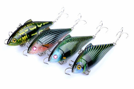 4x 8.5cm Vib Bait Fishing Lure Lures Hook Tackle Saltwater Kings Warehouse 