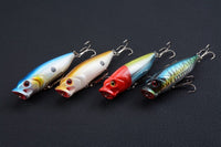 4X 8cm Popper Poppers Fishing Lure Lures Surface Tackle Fresh Saltwater Kings Warehouse 