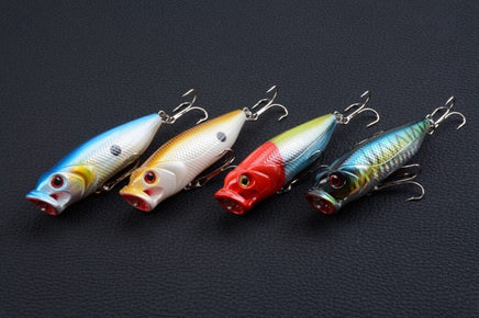 4X 8cm Popper Poppers Fishing Lure Lures Surface Tackle Fresh Saltwater Kings Warehouse 