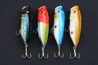 4X 8cm Popper Poppers Fishing Lure Lures Surface Tackle Fresh Saltwater Kings Warehouse 