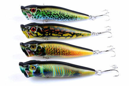 4X 9.5cm Popper Poppers Fishing Lure Lures Surface Tackle Saltwater Kings Warehouse 