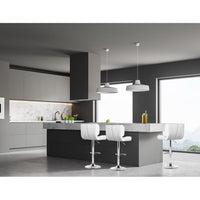 4x Bar Stools Gas Lift Leather Padded White Furniture Kings Warehouse 
