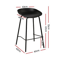 4x Bar Stools Kitchen Counter Stools Metal Furniture Kings Warehouse 