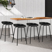 4x Bar Stools Kitchen Counter Stools Metal Furniture Kings Warehouse 