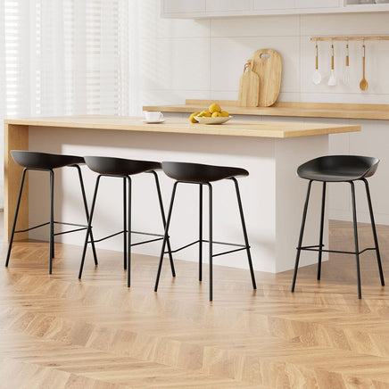 4x Bar Stools Kitchen Counter Stools Metal Furniture Kings Warehouse 