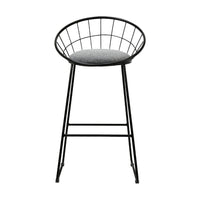 4x Bar Stools Padded Seat Metal Furniture Kings Warehouse 