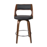 4x Bar Stools Swivel Leather Chair 76cm Furniture Kings Warehouse 