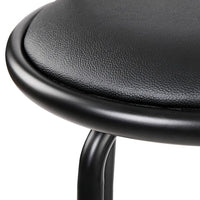 4x Bar Stools Swivel Leather Padded Metal Furniture Kings Warehouse 