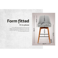 4x Bar Stools Swivel Seat Wooden Grey Furniture Kings Warehouse 