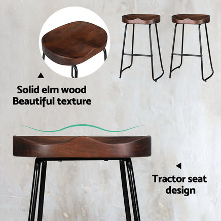 4x Bar Stools Tractor Seat 65cm Furniture Kings Warehouse 