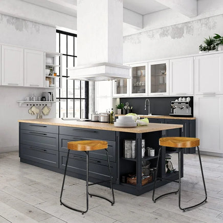 4x Bar Stools Tractor Seat 65cm Wooden Furniture Kings Warehouse 