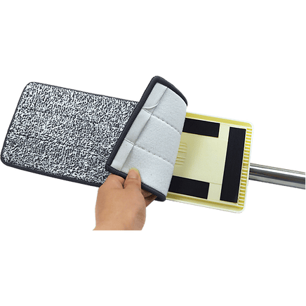 4x Microfiber Pads Flat Mop Bucket Kit 360 Rotating Self Wash Cleaning Commercial Kings Warehouse 
