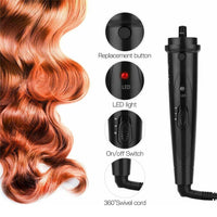 5 in 1 Hair Curler Wand Set Ceramic Styling Curling Iron Roller Barrel LED+Glove Kings Warehouse 