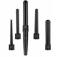 5 in 1 Hair Curler Wand Set Ceramic Styling Curling Iron Roller Barrel LED+Glove Kings Warehouse 