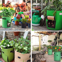 5-Pack 10 Gallons Plant Grow Bag Potato Container Pots with Handles Garden Planter Kings Warehouse 