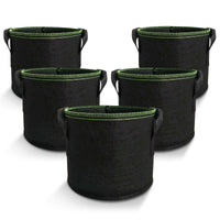 5-Pack 5 Gallons Plant Grow Bag Flower Container Pots with Handles Garden Planter Kings Warehouse 