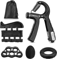 5 Pack Adjustable Resistance Hand Gripper Exerciser Workout Kit Kings Warehouse 