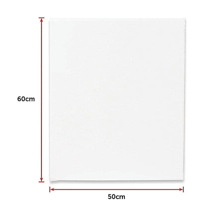 5 pack of 50x60cm Artist Blank Stretched Canvas Canvases Art Large White Range Oil Acrylic Wood Baby & Kids Kings Warehouse 