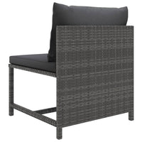 5 Piece Garden Lounge Set with Cushions Poly Rattan Grey garden supplies Kings Warehouse 