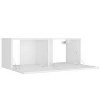 5 Piece TV Cabinet Set White Engineered Wood living room Kings Warehouse 