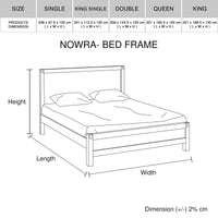 5 Pieces Bedroom Suite in Solid Wood Veneered Acacia Construction Timber Slat King Single Size Oak Colour Bed, Bedside Table , Tallboy & Dresser Furniture Kings Warehouse 