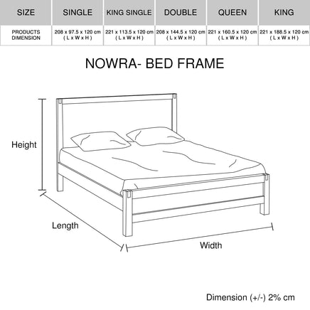 5 Pieces Bedroom Suite in Solid Wood Veneered Acacia Construction Timber Slat King Single Size Oak Colour Bed, Bedside Table , Tallboy & Dresser Furniture Kings Warehouse 