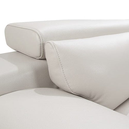 5 Seater Lounge Cream Colour Leatherette Corner Sofa Couch with Chaise Furniture Kings Warehouse 
